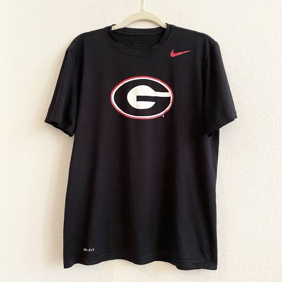 Nike Dri-Fit NCAA Georgia Bulldogs Women's Crop T Shirt‎ Large 100% Polyester - Picture 5 of 9